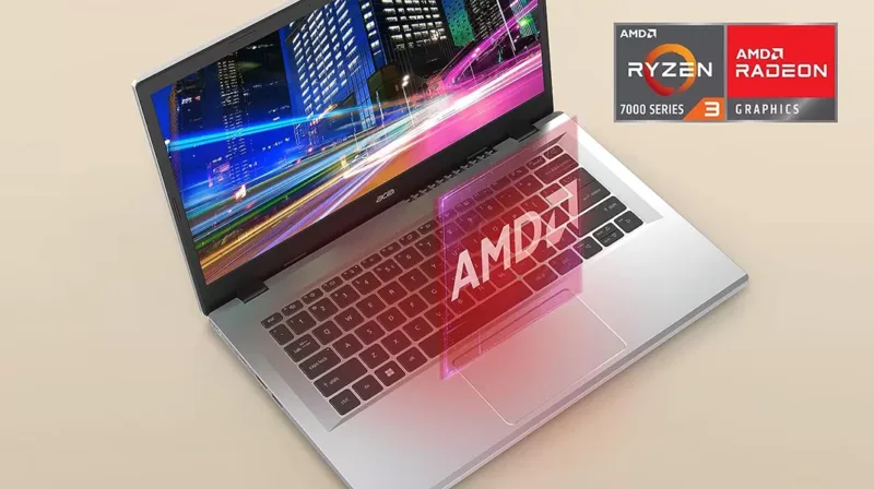 Acer Aspire 3 A315-24P-R7VH Slim Laptop, 15.6" Full HD IPS, AMD Ryzen 3 7320U, 8GB LPDDR5, 128GB NVMe SSD, AMD Radeon Graphics, Wi-Fi 6, Windows 11 Home (S Mode) - Image 3