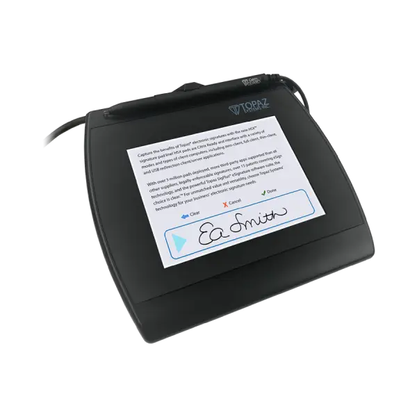 Topaz SigGem Color 5.7 Signature Pad – Durable Full-Color LCD (T-LBK57GC) _ Nexcel Bahrain