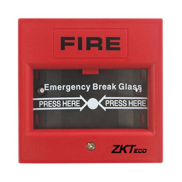 ZKTeco Emergency Break Glass, Red Fire Safety & Access Control | ZKABK900A-R | Nexcel Bahrain