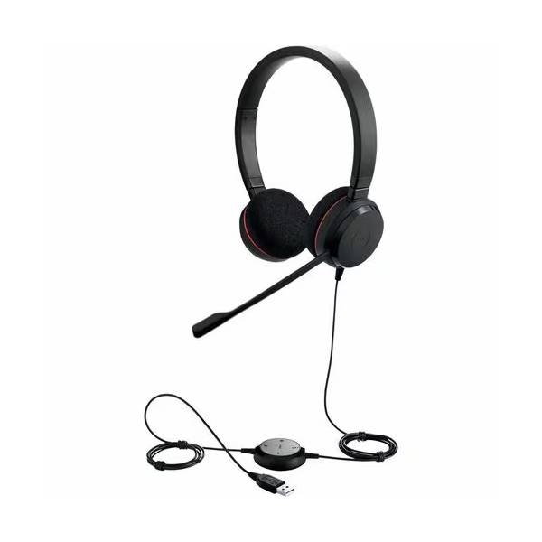 Jabra Evolve 20 USB Stereo MS Headset with C/A Adapter | 4999-823-169 | Nexcel Bahrain