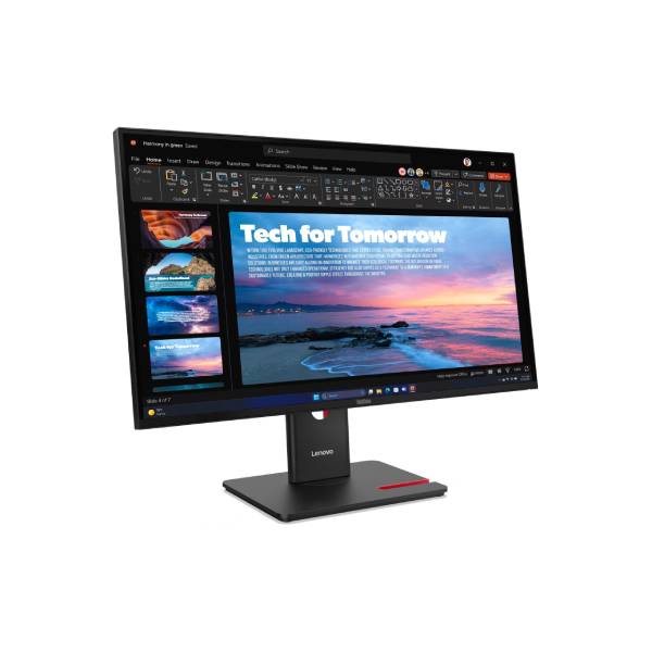 Lenovo ThinkVision T27QD-40 27" QHD IPS Monitor Eyesafe 120Hz 4ms HDMI DP USB-C 96W Ethernet Tilt Swivel Lift Pivot Stand | 64AAGAT2SD | Nexcel Bahrain