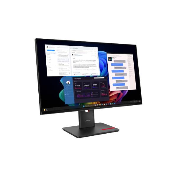 Lenovo ThinkVision T27UD-40 27" QHD IPS Monitor Eyesafe 120Hz 4ms HDMI DP USB-C 96W Ethernet Tilt Swivel Lift Pivot Stand | 64AFGAT2SD | Nexcel Bahrain