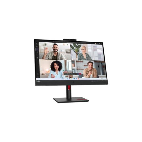Lenovo ThinkVision T27hv-30 27" QHD IPS Monitor 75Hz 4ms HDMI DP USB-C Ethernet Webcam Speakers Tilt Swivel Lift Pivot Stand | 63D6UAT3SD | Nexcel Bahrain