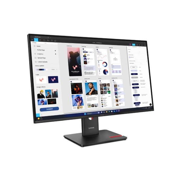 Lenovo ThinkVision T32UD-30 31.5" 4K UHD IPS Monitor 60Hz 4ms HDMI DP USB-C 96W Ethernet Tilt Swivel Lift Pivot Stand | 64B0GAT1SD | Nexcel Bahrain